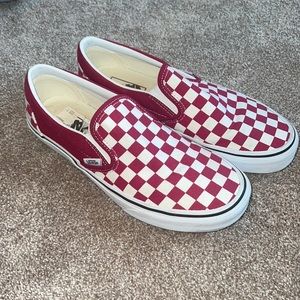 Vans Asher Checkerboard slip raspberry size 9